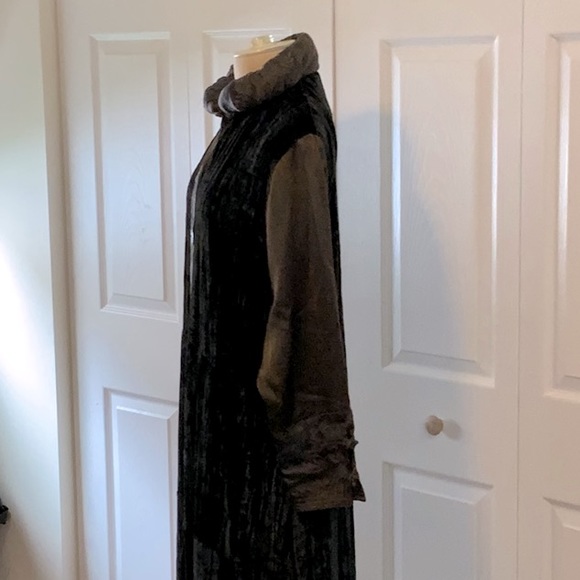 EXOTIC- M/L Black and Brown Velvet Maxi Dress w/ Matching Velvet Pants - Picture 7 of 16